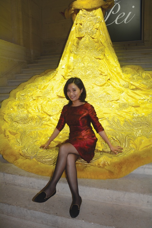 Guo Pei in Paris with Rihanna’s MET Gala gown